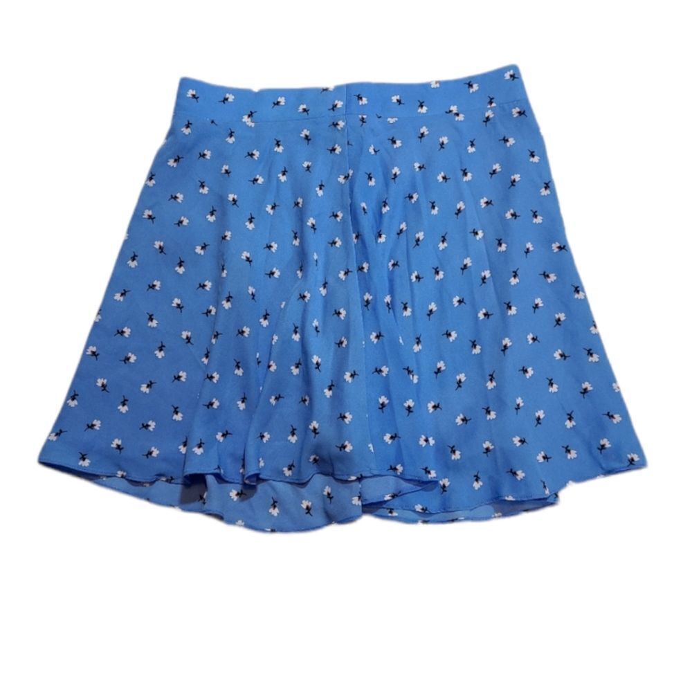 Socialite Blue Floral Print Skirt Size Large